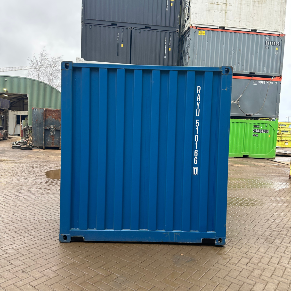 voorzijde blauwe 20ft container specificaties